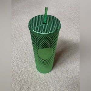 NEW Starbucks Green Textured Tumbler with Straw, 24 oz